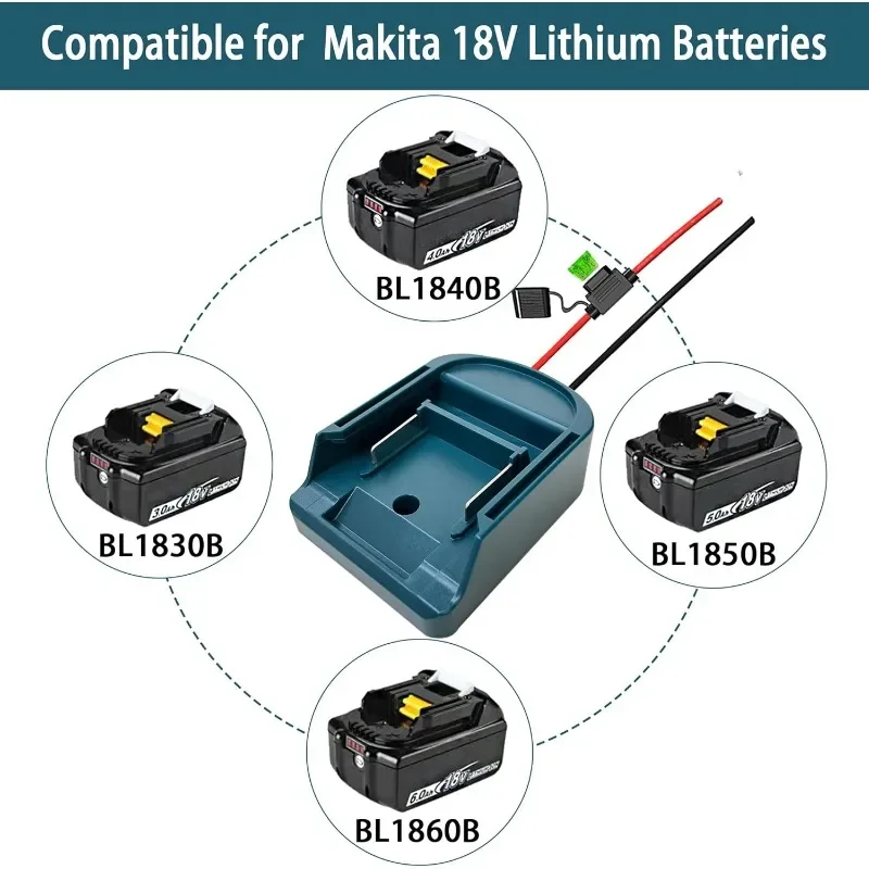 DIY Battery Cable Battery Adapter Connector Output Adapter For Makita 18V Li-ion Battery BL1830 BL1840 BL1850Power Wheel Adapter