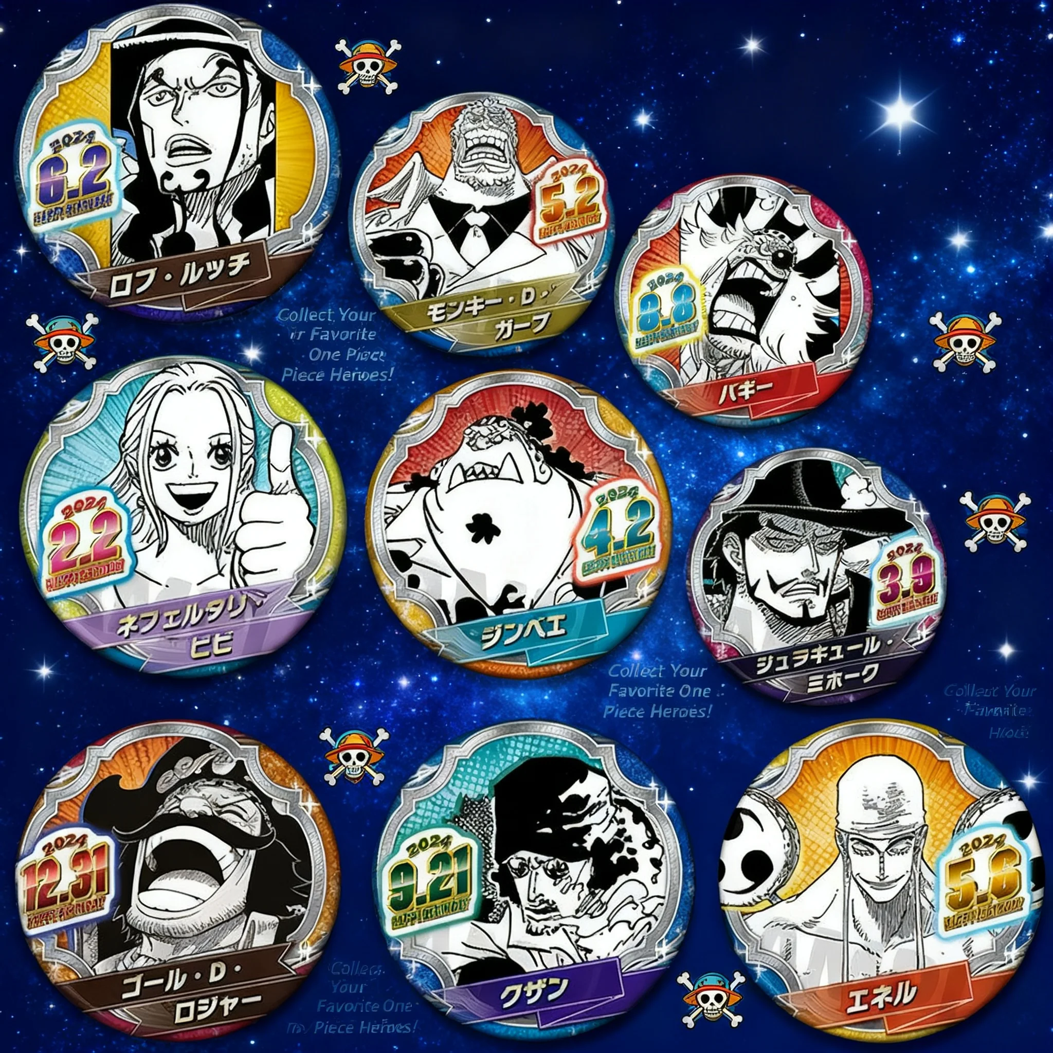 Colección de Pins de Anime One Piece 2024, Regalo de Cumpleaños, Zoro, Luffy, Nami, Sanji, Chopper, Usopp, Robin, Franky, Brook, Jinbe, Ace, Sabo