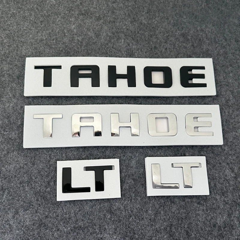 1PC 3D ABS TAHOE Car Logo Side Sticker Tail Bumper Badge Auto Rear Trunk Emblem Decals Styling Accessories XFL