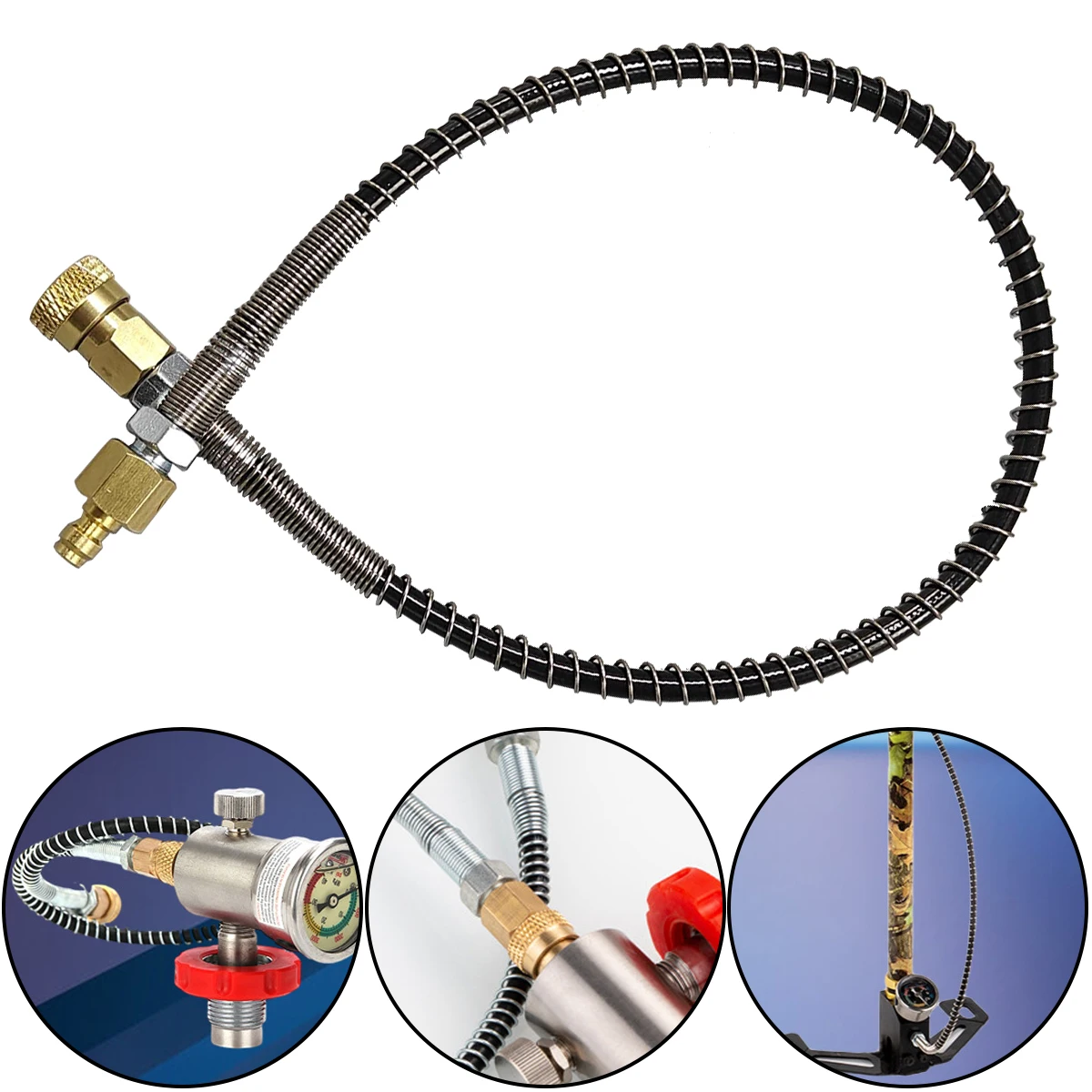 1 Pcs 4500psi Working Pressure Filling Station Hose For PCP Rifle Paintball Tank Carbon Fiber Cylinder For Refilling