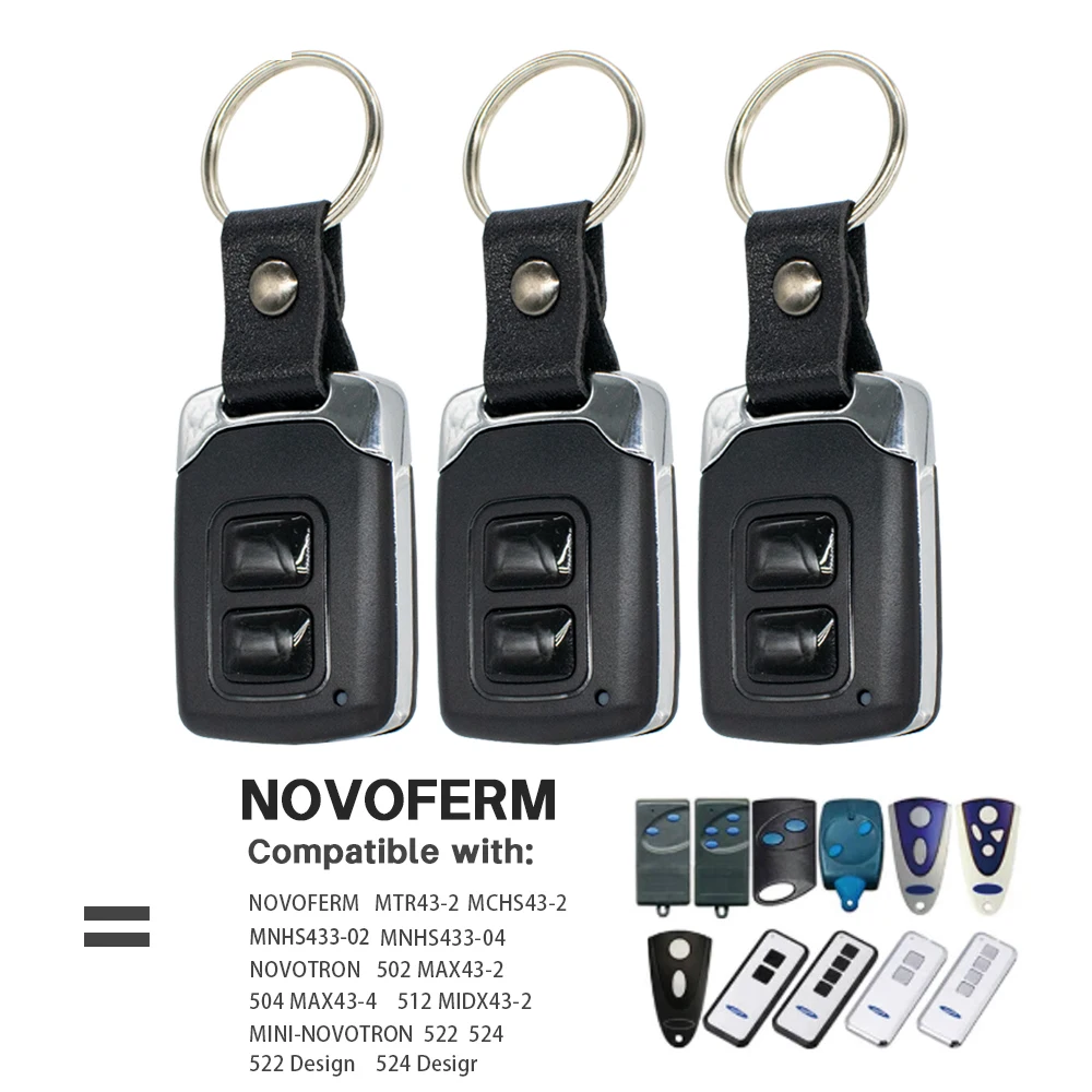 

1-20pcs NOVOFERM NOVOTRON 502 MAX43-2 504 MAX43-4 512 522 524 MCHS43-2 Remote Control Garage Door Opener 433MHz Rolling Code