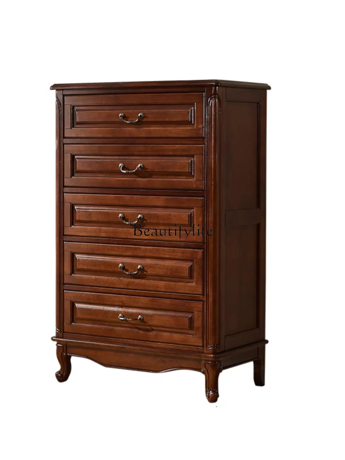 

American-Style Solid Wood Living Room Bedroom Locker Country Retro Storage Cabinet