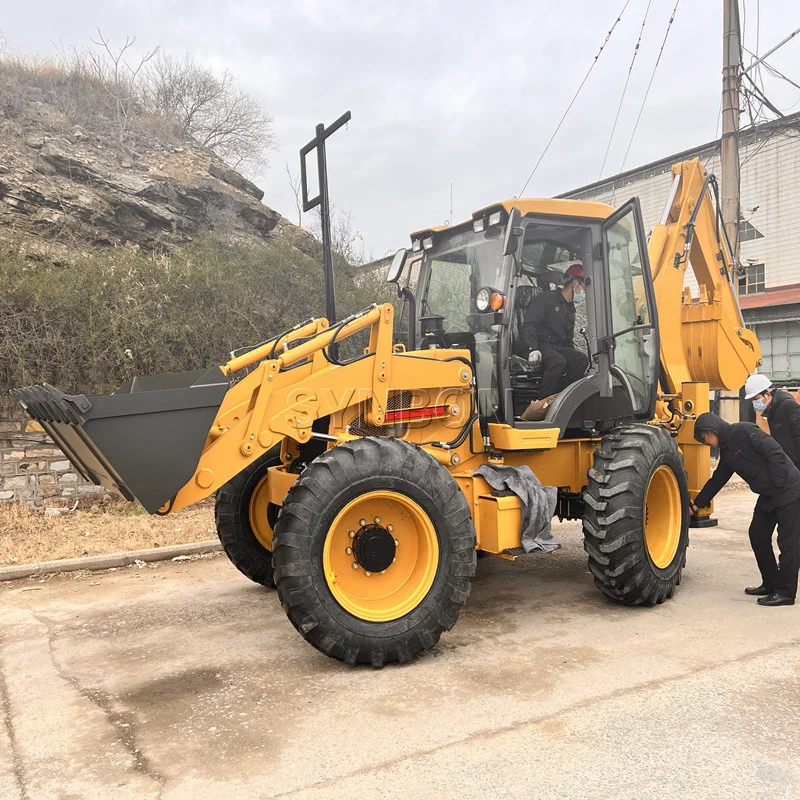 SYNBON New Design Backhoe Excavator Loader 4 Wheel Drive Backhoe And Loader