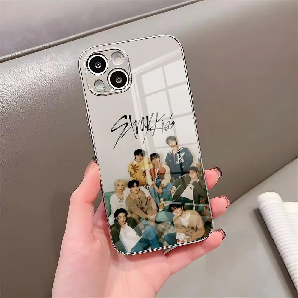 Kpop S-Stray K-Kids Phone Case For IPhone 17 Pro Max 15 Pro 16 14 Plus 12 13 Mini 11 Pro Shockproof Glass Cover view 6