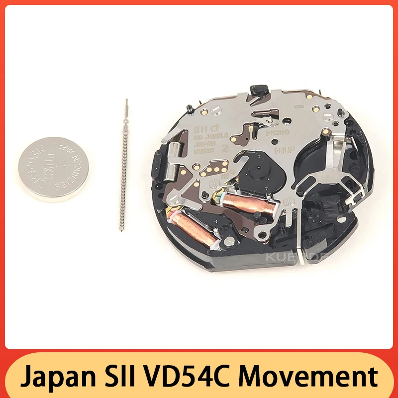 Movimento japonês do relógio de quartzo, acessórios originais, preço de atacado, 6 mãos, 3.6.9 segundos pequenos, VD54C, novo
