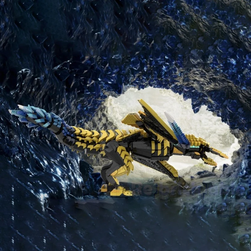 Exquisite new MOC building block animation model, Thunder Dragon technology modular children's toy DIY assembly set