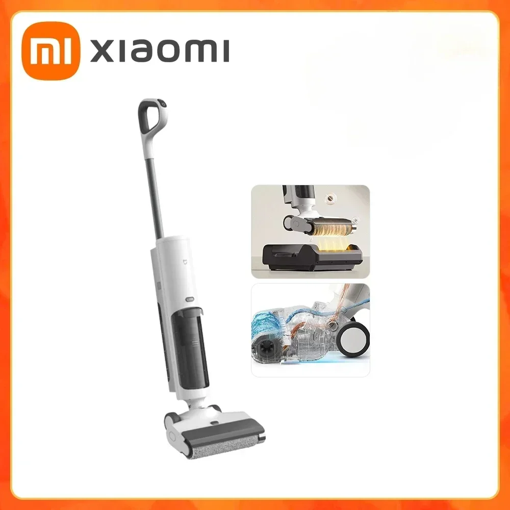 XIAOMI MIJIA Wireless Anti-tangle Floor Washer 4C Wet and Dry Vacuum Cleaner for Home Self Cleaning Crawler Roller Brush Mopping