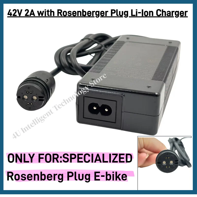 

42V 2A Charger from Electric Run is Compatible with SPECIALIZED Electric Bike Rosenberg Plug for Electric Ebike Accessories