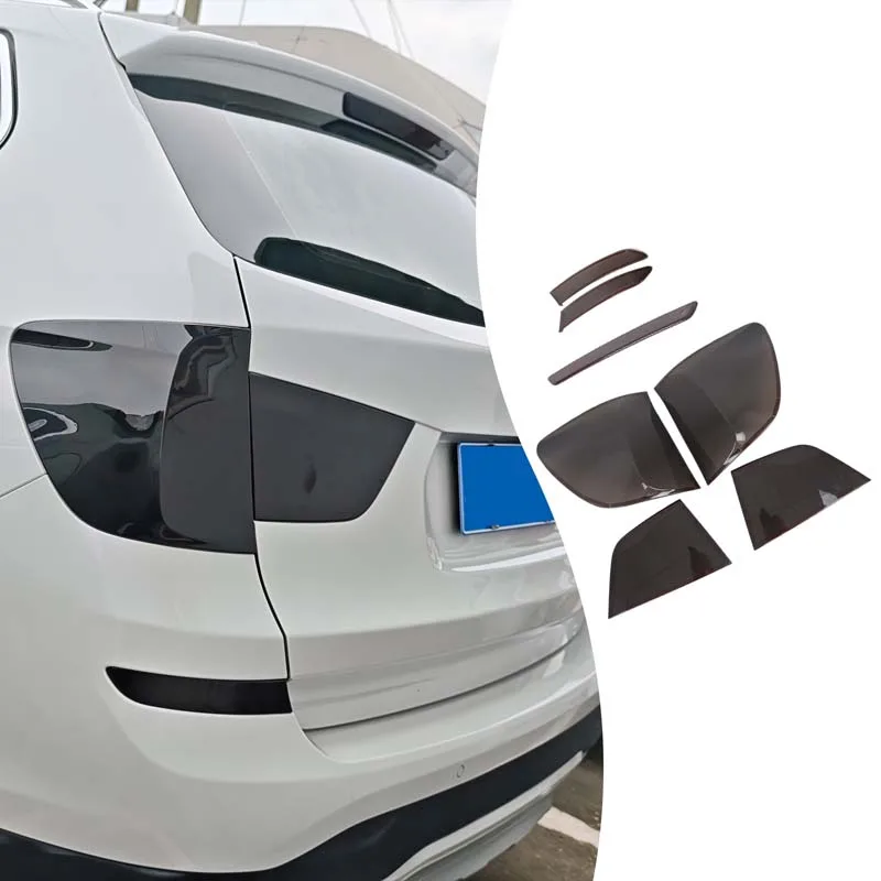 

Для BMW X3 F25 2011-2017: Декоративные накладки на задние фонари из ABS-пластика, цвет дымчато-черный, защитные наклейки-аксессуары для задних фар