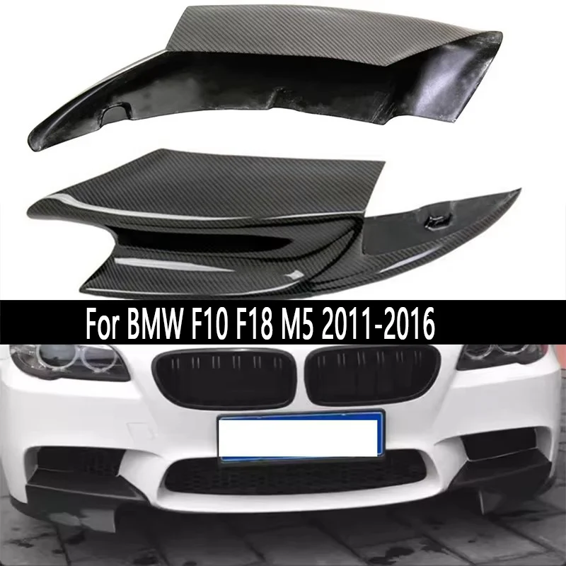 

For BMW F10 F18 M5 2011-2016 Carbon Fiber wrap angle Car Front Bumper Splitter Corner Trim Cover Front Chin Upgrade body kit