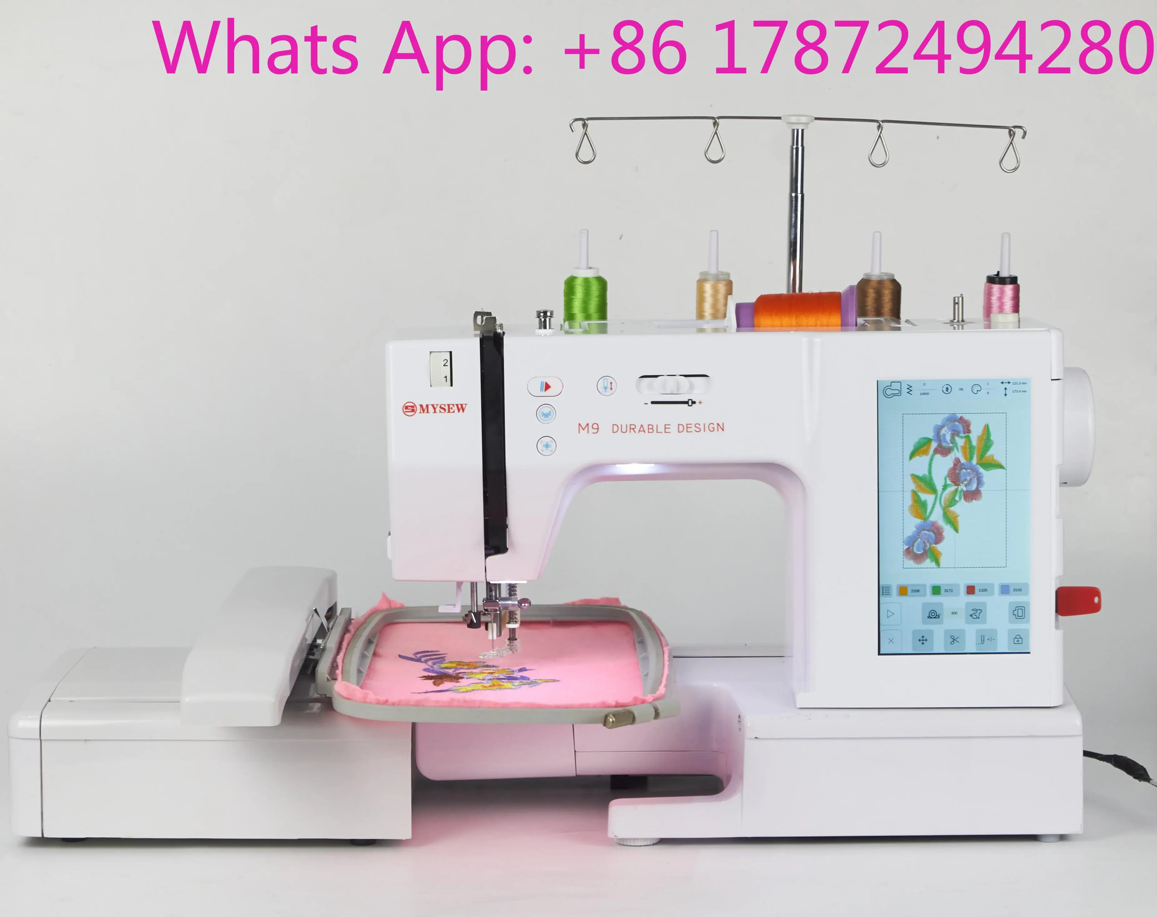 Home Computer Embroidery Machine, M9 High Speed Automatic T-shirt Embroidery Making Machine with Display Screen