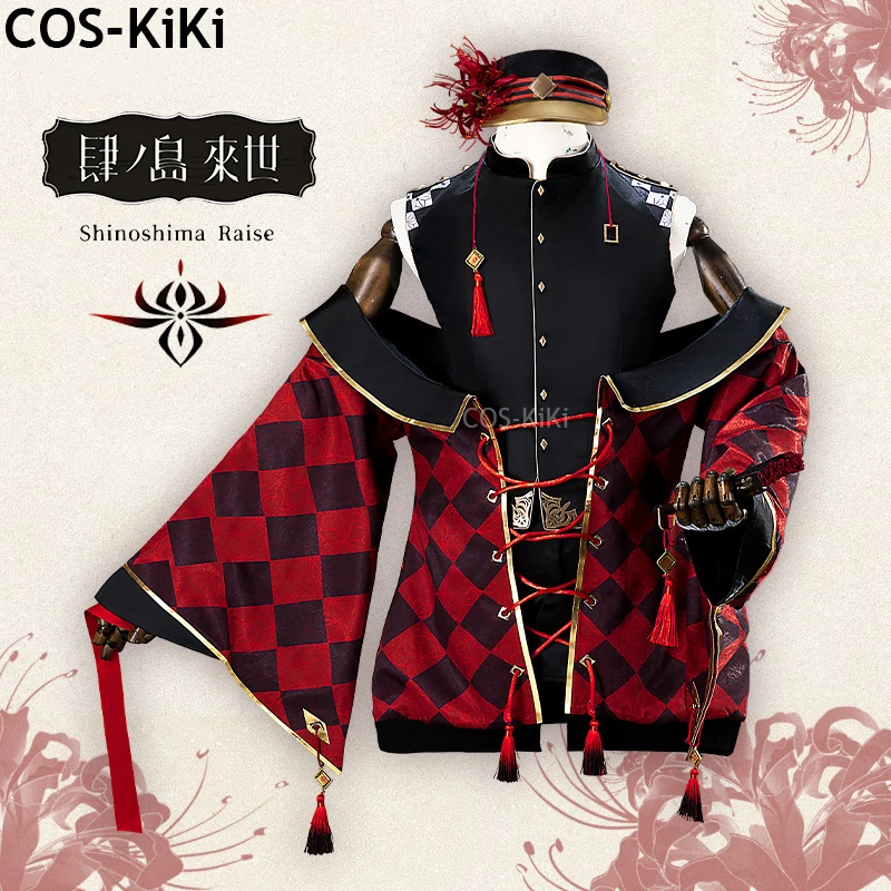 COS-KiKi Vtuber Shinoshima Raise Game Suit Gorgeous Uniform Cosplay Costume Halloween Carnival Party Role Play Outfit Men XS-3XL