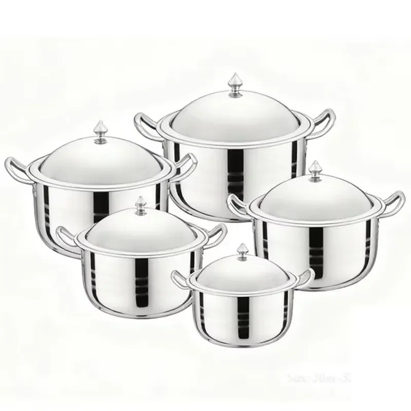 Africa Cross-Border Export Eco-Friendly Non-Stick Stainless Steel Cookware Set 10&11-Piece Glass Cover Fry Pan Home Kitchen