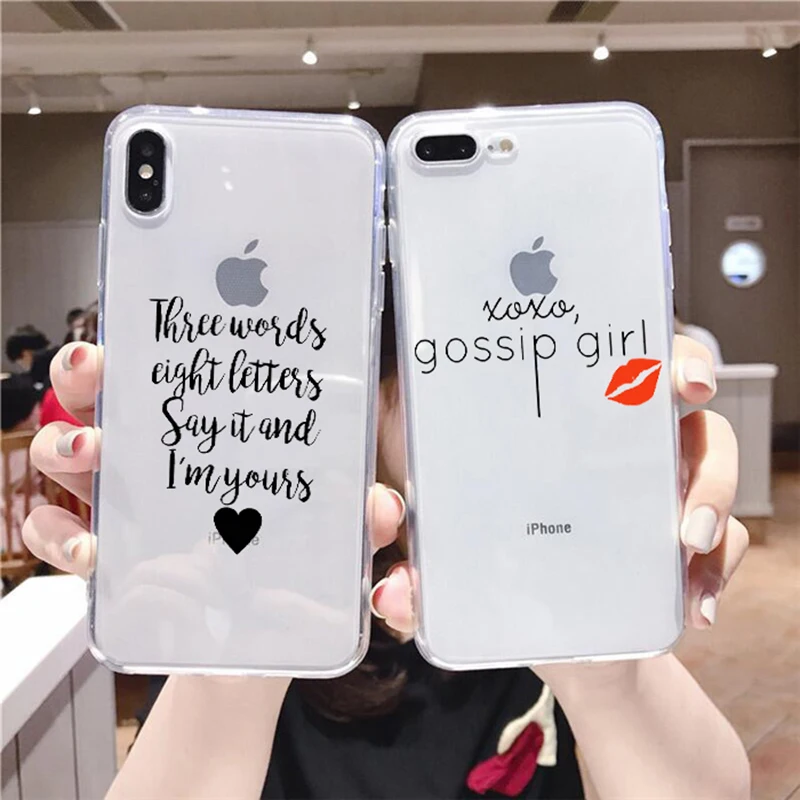 Gossip Girl Phone Case for iPhone 15 14 13 12 11 Pro Max X Xs Max XR SE 2020 8 7 Plus Soft Transparent Cover