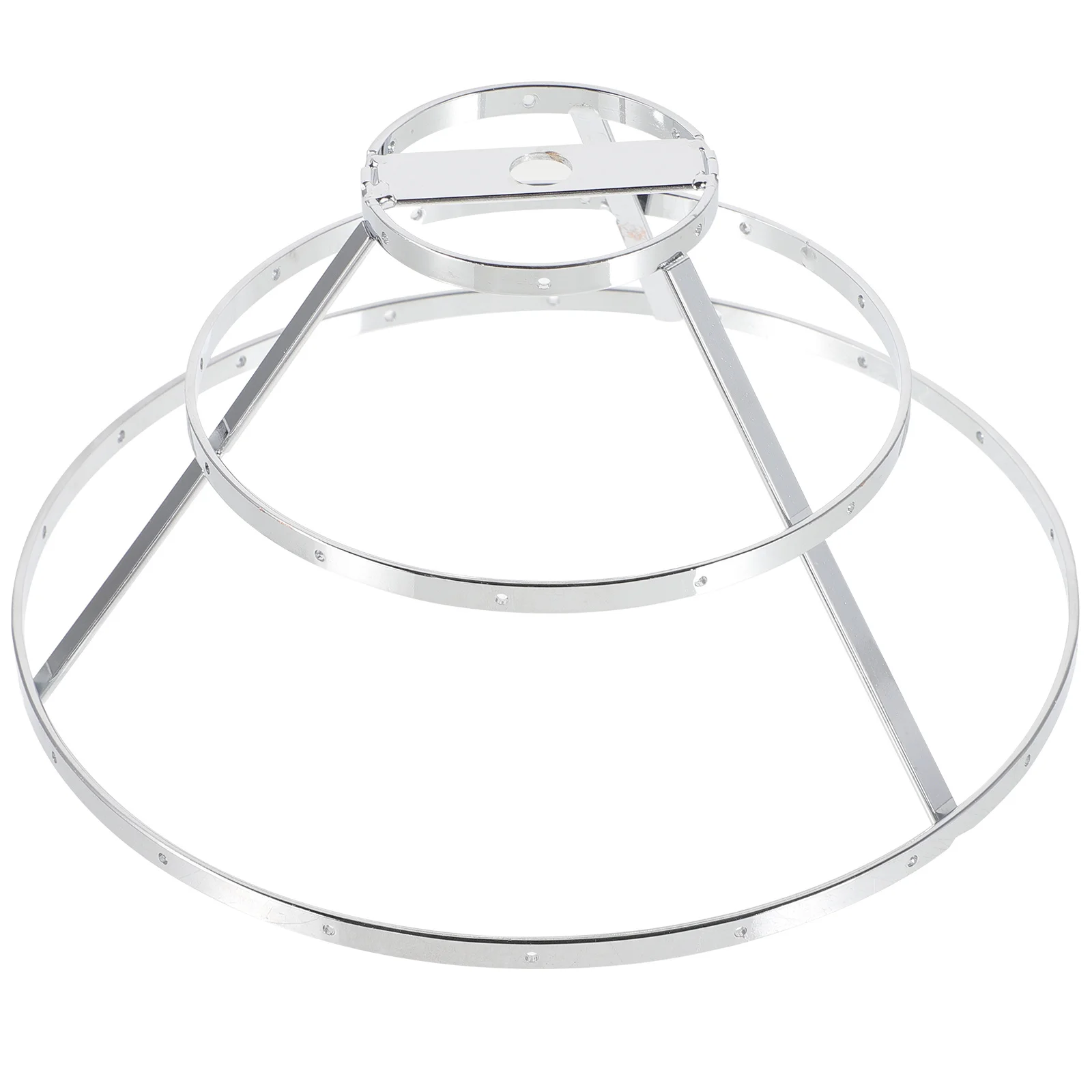

DIY Pendant Lamp Shade Frame Iron 3-Tier Sturdy Lampshade Holder Lightweight Metal Lampshade Making Frame Wire Rack for Hanging