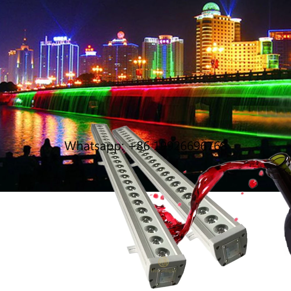 

24x 3W RGB 3-в-1 Водонепроницаемый уличный светодиодный линейный прожектор (LED Wall Washer) IP65 для церквей и отелей