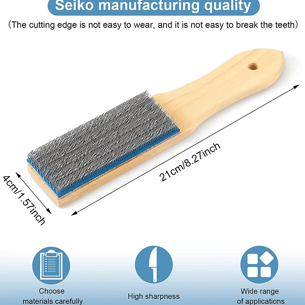 Plik karty szczotki do kart stalowych szczotka do czyszczenia usuwania wiórów do czyszczenia 8.26 Cal długości 2 sztuki