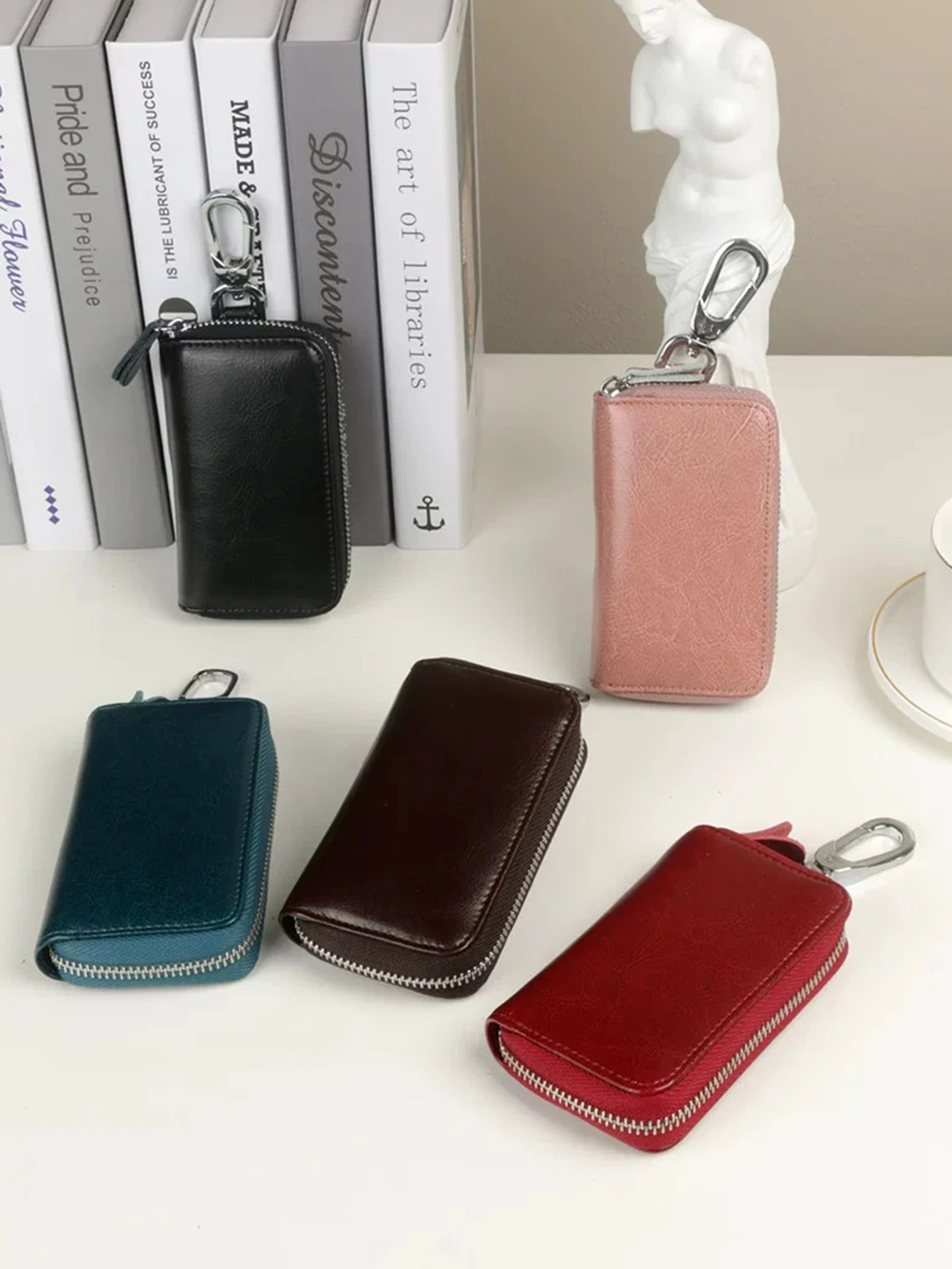 leather-belt-style-key-pouch-men's-multifunctional-key-card-holder-portable-large-capacity-household-key-small-hanging-bag
