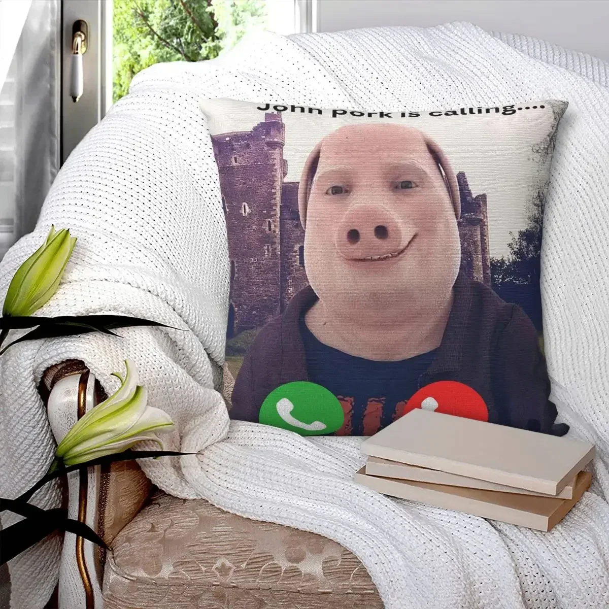 ジョンポークは正方形の枕カバー、枕カバー、ポリエステルクッションの装飾、快適なスロー、リビングルーム、家と呼んでいます