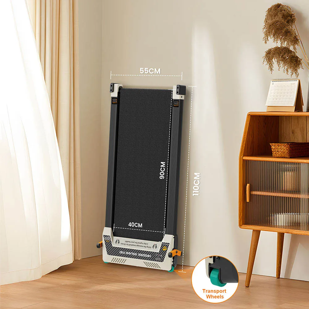 Akluer 520A-A 2-in-1 Laufband mit Fußmassagefunktion, Seite A zum Gehen und Laufen, Seite B zur Massage, 2,5 PS Motor, 0,6-4 mph Geschwindigkeit, 330 lbs Tragkraft, beidseitige LED-Anzeige, Fernbedienung, faltbares, kompaktes Design für Zuhause und Büro – Detail 6