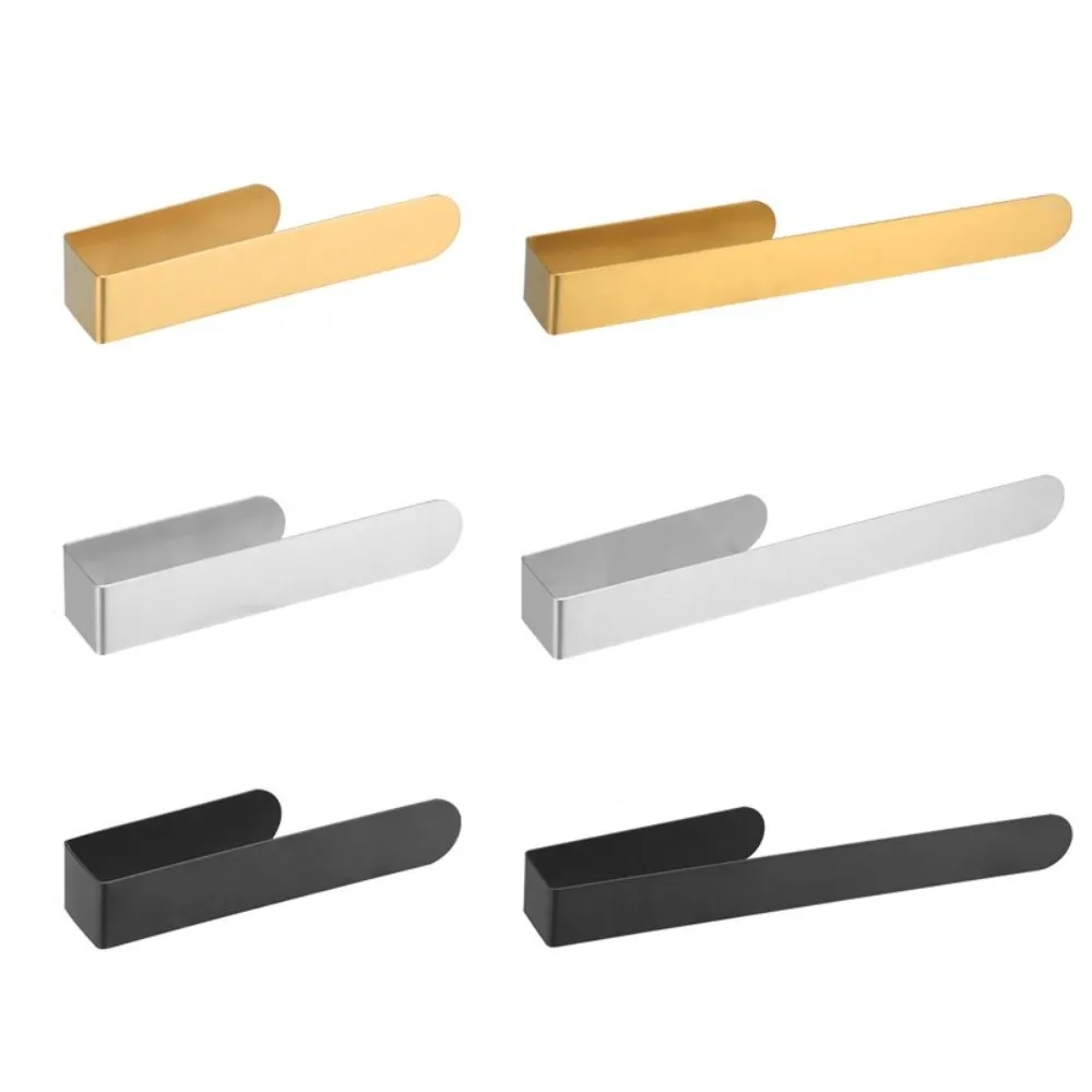 Durable Self-adhesive Towel Rack Single Rod Punch Free Tissue Holder Stainless Steel Wall Mounted Bath Towel Hanger Bathroom