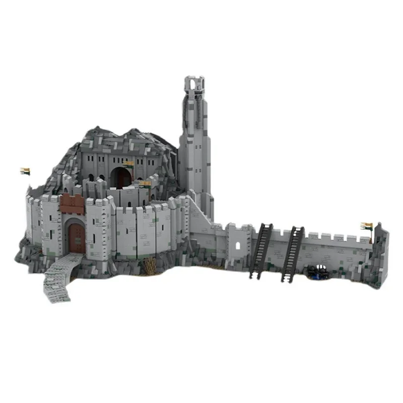 MOC-41261 arquitetura mundialmente famosa castelo medieval helm profundo ucs modelo blocos de construção escala fortaleza da guerra conjunto brinquedo presente do miúdo