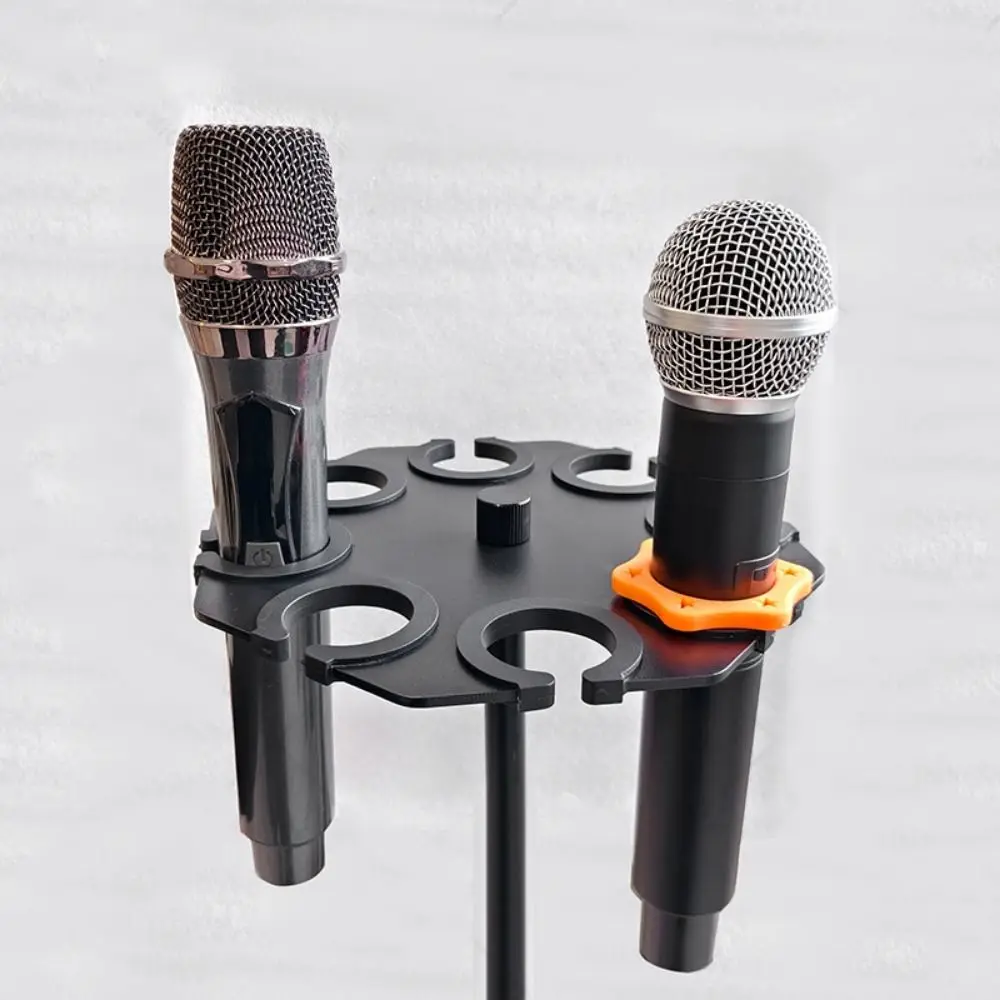 

Hands Free Multi Microphone Holder Up To 6/8 Mics Adjustable Microphone Clamp Performing Mounting Screw Mic Stand Tray