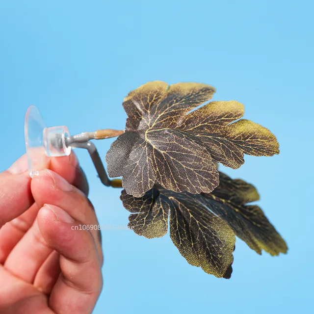 1szt Betta Fish Rest Leaf Aquarium Landscaping Sztuczne rośliny Dekoracja Spawany liść Akwarium Symulacja trawy Ozdoba