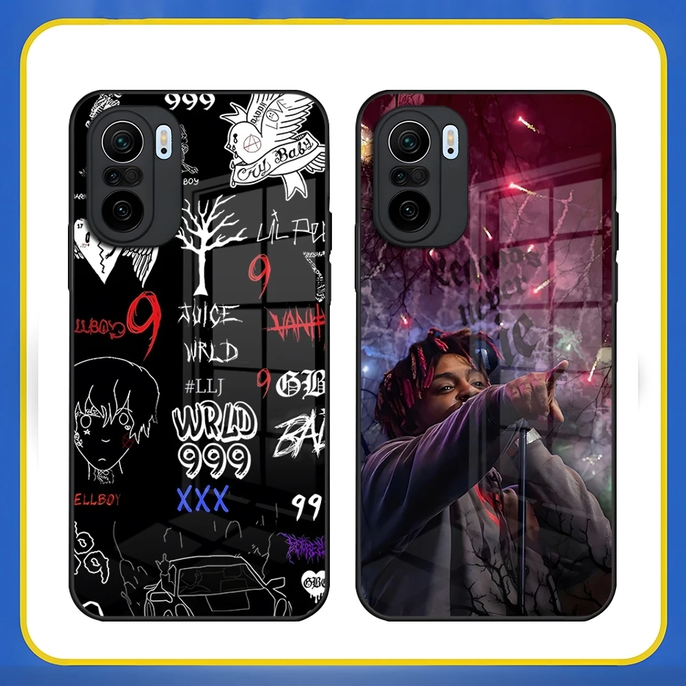 Rapper J-Juice WRLD 999 Phone Case For Xiaomi 14 Lite 12 Pro 11t 13 Lite POCO M6 M5 X6 X5 X3 NFC F5 F6 Pro Tempered Glass Cover