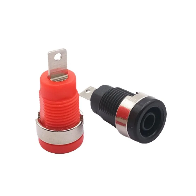 Pure Copper Insulated 4mm Solder Wire Banana Socket Plug Type Female Head Safety High-voltage Terminal Post A6