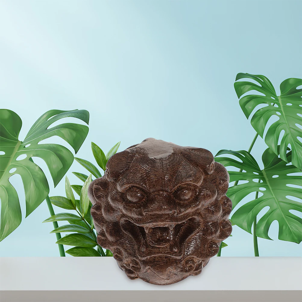 

4Pcs Pixiu Carved Wood Hand Massaging Balls Portable Palm Fitness Tools for Stress Relief and Ornament Massage Ball