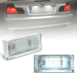 2Pcs For BMW E46 3 Series 4-Door Sedan 5-Door Touring 323i 325i 328i 330i 1998-2005 White LED Number License Plate Light