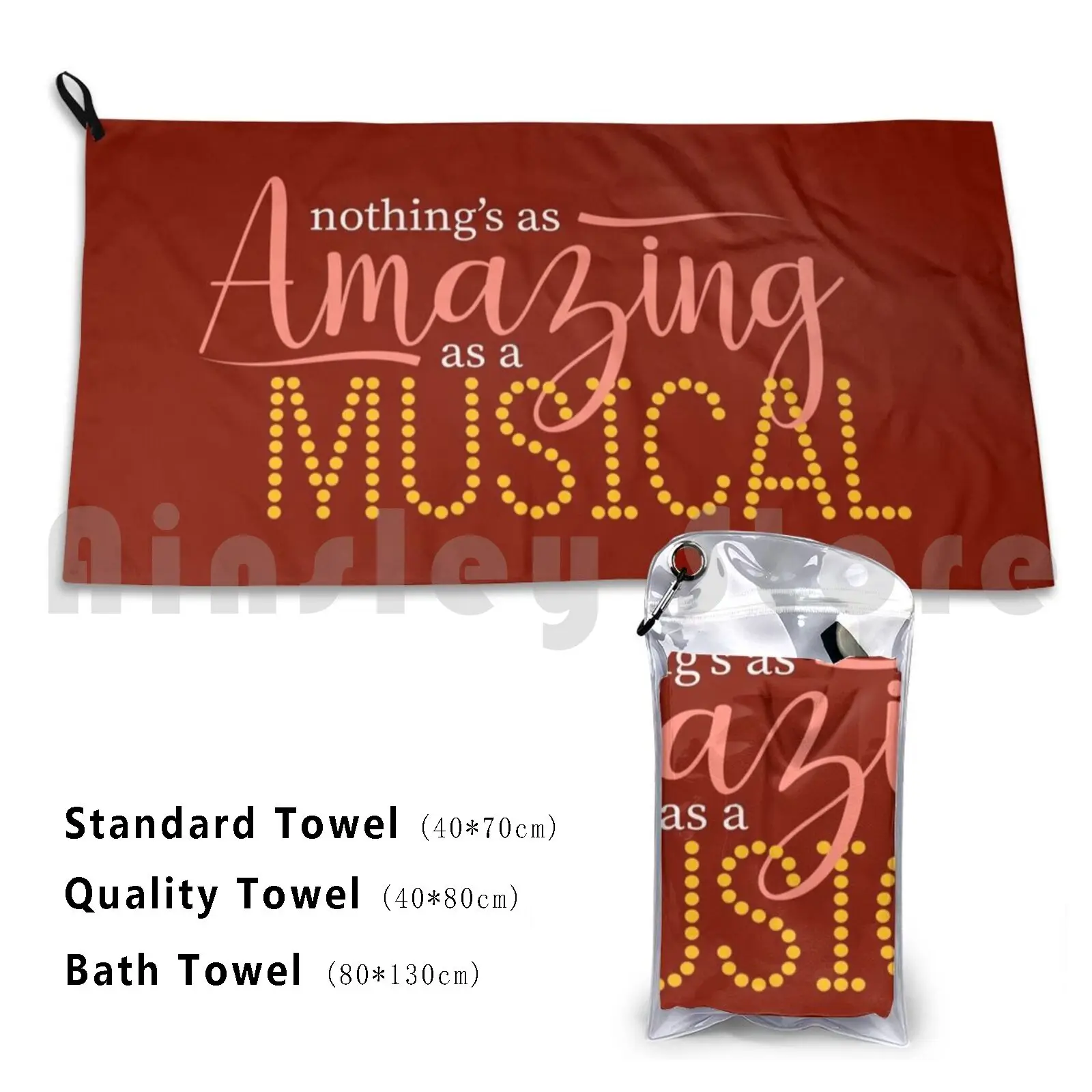 Towel Nothing's As Amazing As A Musical 1921 Something Rotten Broadway Musical Musicals