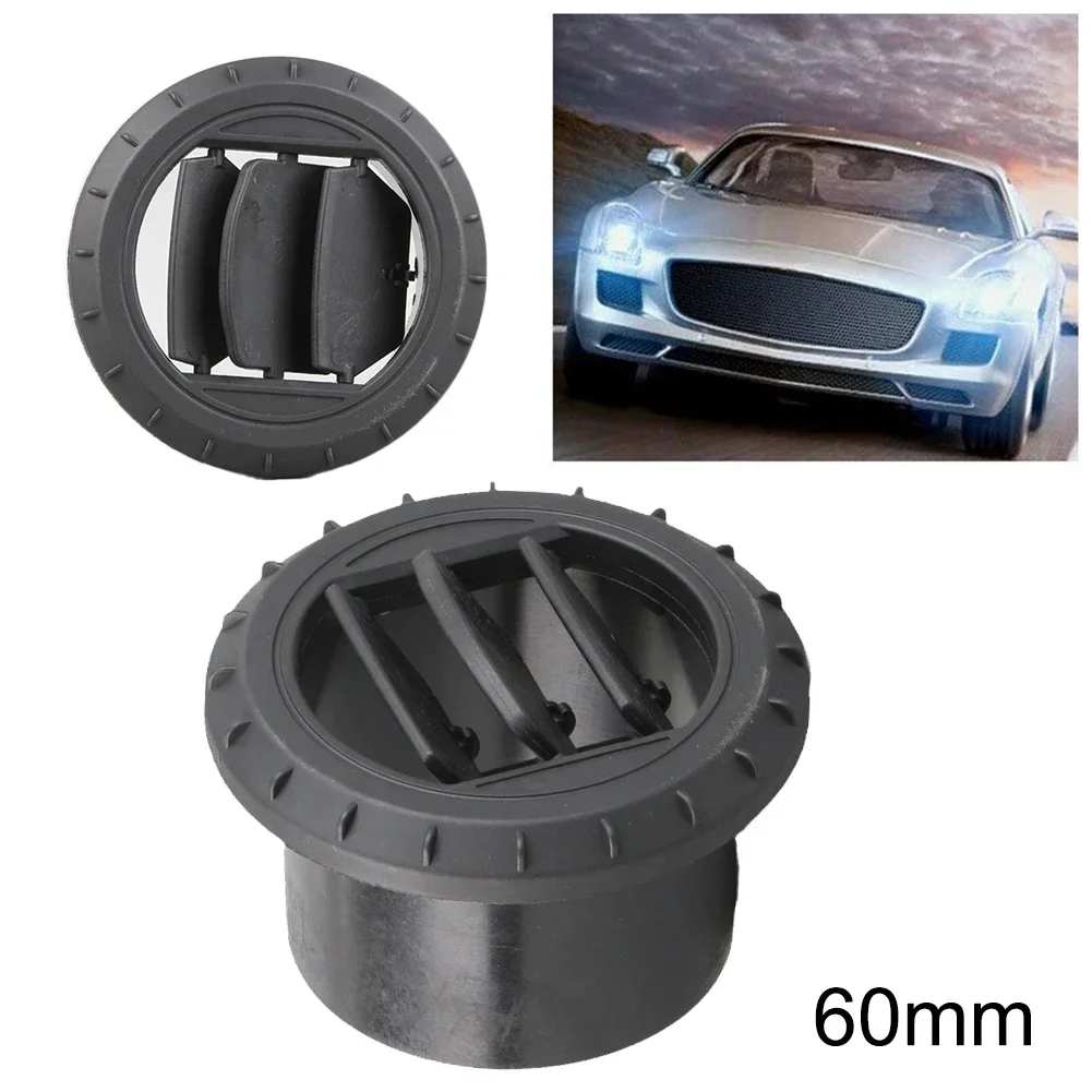 60mm Warm Air Vent Outlet Air Diesel Parking Heater Air Conditioner Duct Hose Pipe Air Vent Outlet Rotatable Black For Car Truck