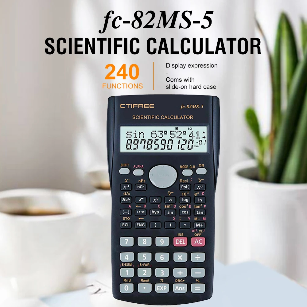 Scientific Calculator - Exam-Ready, Multifunctional, Large Display - Portable & Durable for Students