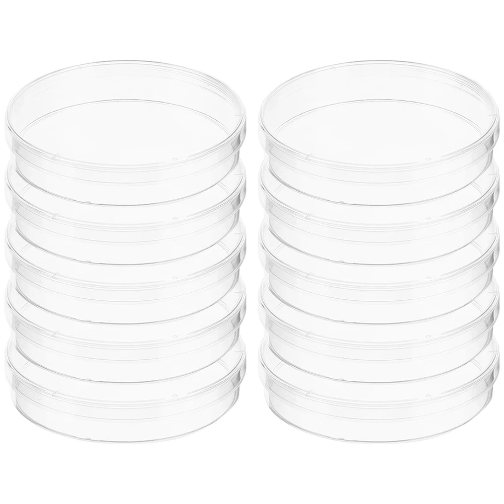 

10pcs Culture Plate Tissue Dishes Lab 70mm Plastic Petri Dishes Lids for Chemistry Experiment Agar Plates Sterile