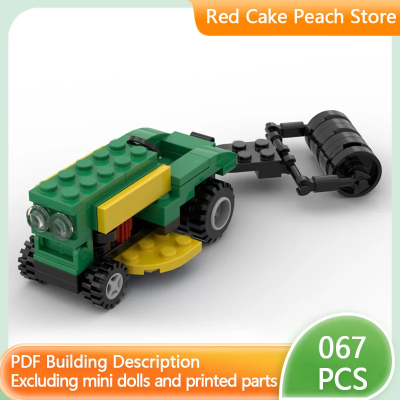 

Модель городской автомобиль MOC, строительные кирпичи, садовый трактор с роликом, модульная технология, детские праздничные подарки, сборка игрушек, костюм