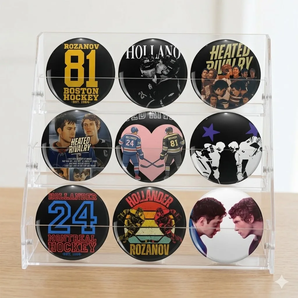 Anime Heated Rivalry Cute Badge Shane Ilya Rozanov Brooch Ice Hockey Players Backpack Decor Llaveros Fans Gift keychain