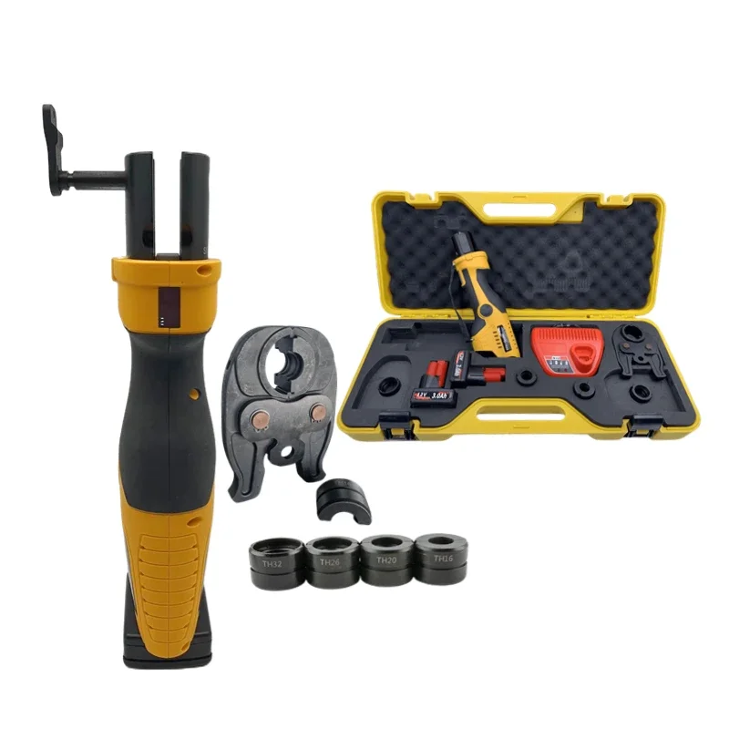 

HVAC Plumber Pex Hydraulic Crimping Tools Vertical Battery Powered Pipe Pro Press Fittings Tool Round Type Universal jaws