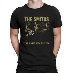 The World Won't Listen T Shirts Men's  Pure Cotton Vintage T-Shirt Crewneck The Smiths Tees Short Sleeve Clothing Gift Idea