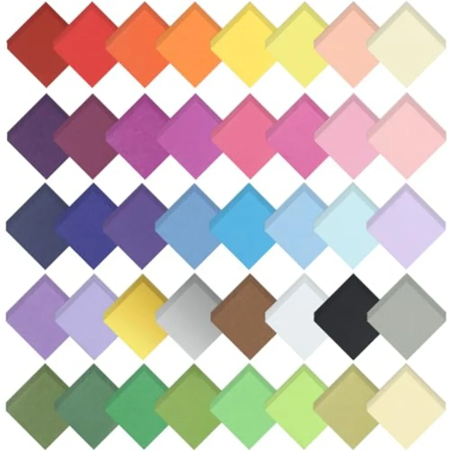 

8000PCS 1 Inch Tissue Paper Squares, 40 Assorted Colored Tissue Paper for Crafts Art Rainbow Tissue Papers for Arts Craft DIY,