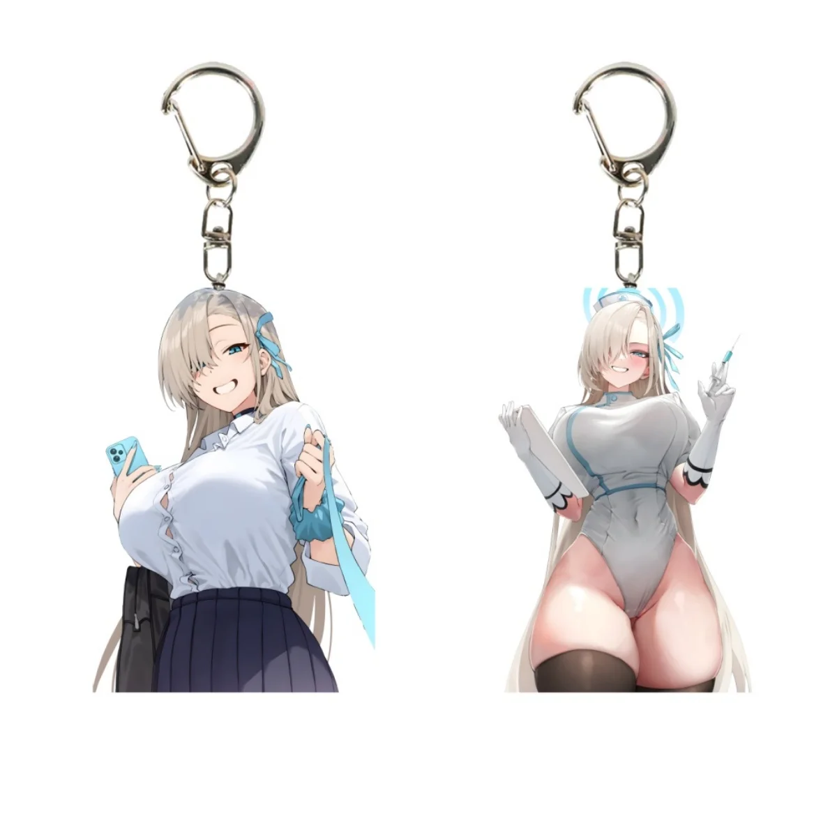 

NEW Anime Blue Archive 6CM Acrylic Keychain Model Cosplay Characters Ornament Accessories Goods Collection Gifts