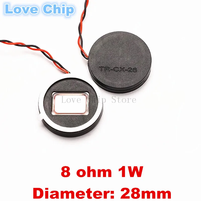 

2 шт. полости динамика 8 Ом 1 Вт 28 мм ультратонкий небольшой полости плоский динамик для рекламных проигрывателей умная Блокировка магнитный динамик