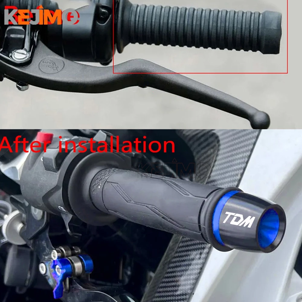 دراجة نارية 7/8 "22 مللي متر المقود القبضات نهاية مقود غطاء ينتهي المقابس لياماها TDM900 TDM 900 2004-2014 2025 2024 2023 2022 2021