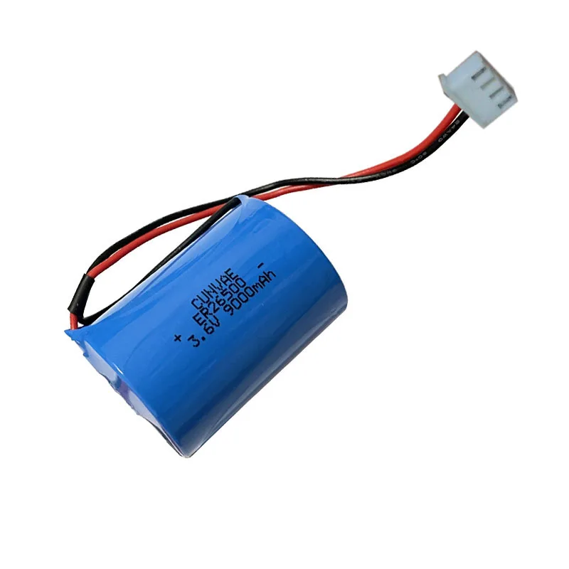 

Customized ER26500H 3.6V Li-SCOL2 Lithium Battery er26500 C size Lithium Battery D Lisoci2 batteries With Connector XHP-4 wires