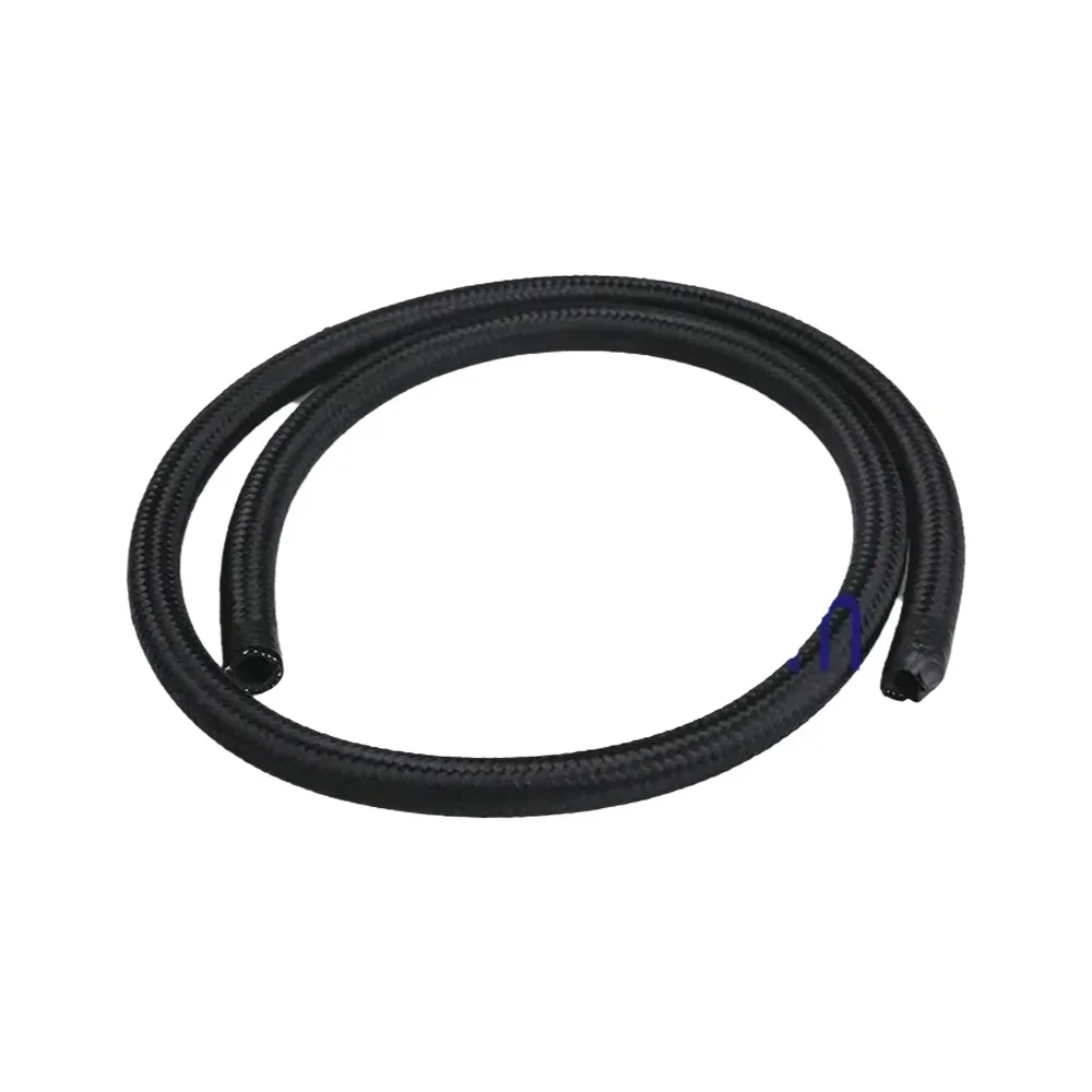 1M AN4 Performance Braided Hose Black Nylon Oil Resistant Fuel Line for Automotive And Performance Plumbing