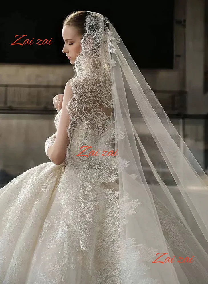 맞춤형 민소매 볼 가운 웨딩 드레스 로맨틱 아플리케 연인 공주 신부 Vestido De Novia