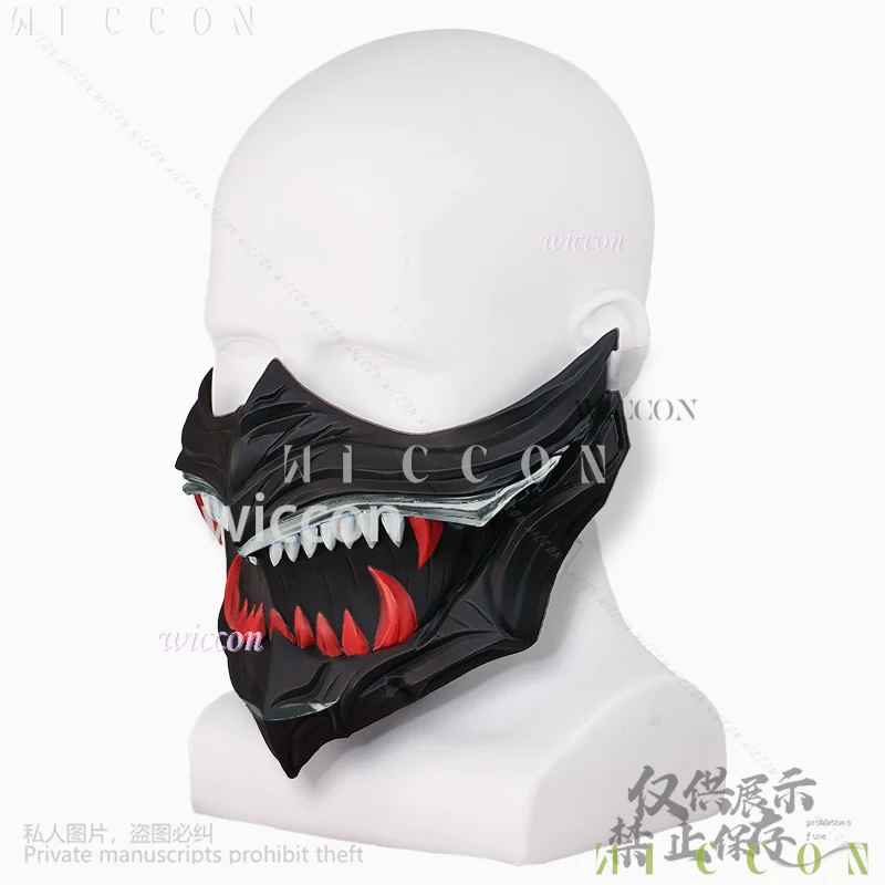 NINJA GAIDEN 4 คอสเพลย์ 3D Polylactic Acid Mask Props อุปกรณ์เสริมสําหรับงานปาร์ตี้คริสต์มาสฮาโลวีน Cos สีเงินที่กําหนดเองเกม