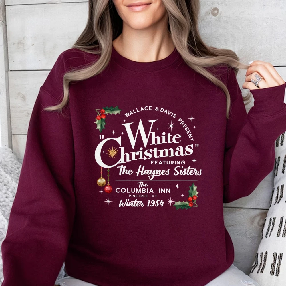 White Christmas Movie Sweatshirt, Wallace and Davis Sweater, Haynes Sisters Crewneck, Christmas White Movie 1954 Sweatshirt Top