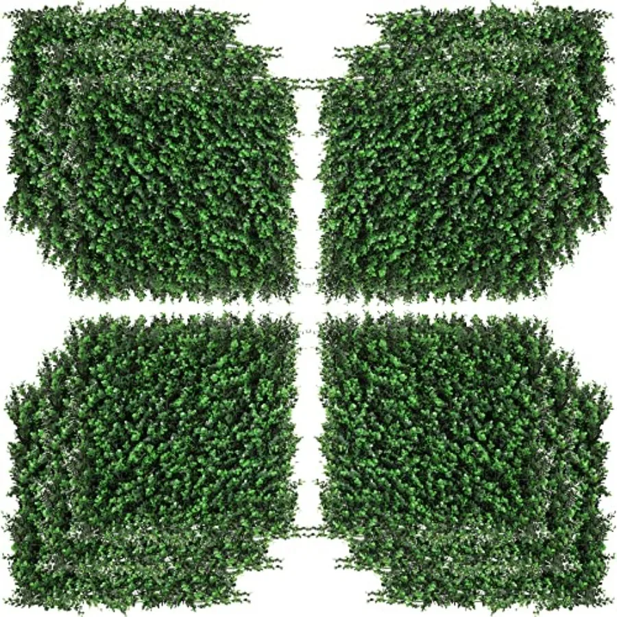 

20x20 Панели из искусственной травы для декора: Зеленый фон для помещений и улицы, для сада, забора, двора, свежий зеленый декор